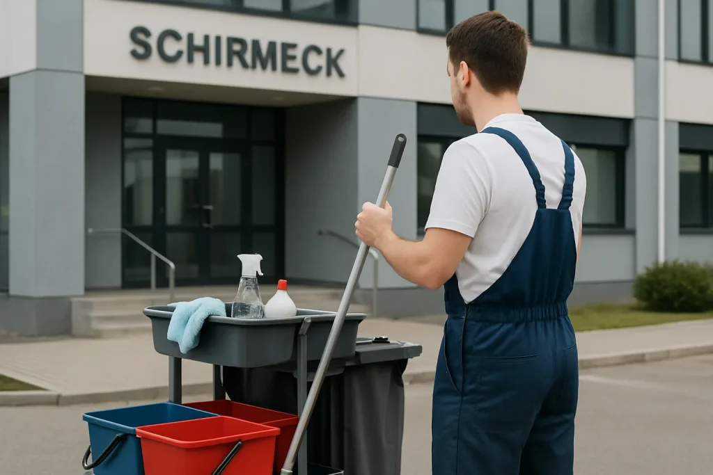 Une équipe de nettoyage professionnelle effectuant sa tâche dans un appartement à Schirmeck.