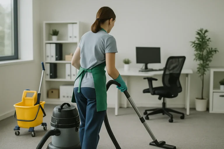 Équipe de nettoyage professionnelle nettoyant un appartement à RHINAU avec des équipements spécialisés.