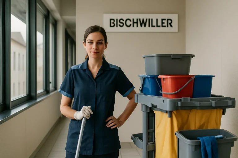 Un bureau à Bischwiller, parfaitement nettoyé, avec un éclairage naturel.