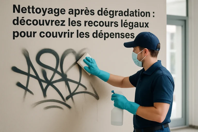 Nettoyage après dégradation : découvrez les recours légaux pour couvrir les dépenses